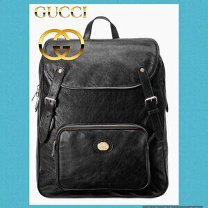 GUCCI MORPHEUS BACKPACK CALFSKIN OLD AGE LEATHER STYLE RARE SOPHISTICATED